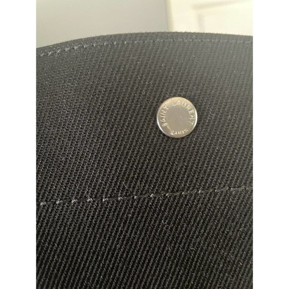 $1990 NEW YSL Saint Laurent LARGE Rive Gauche Black Summer Linen Tote Beach Bag - Picture 8 of 12